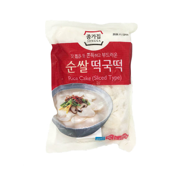 <transcy>JONGGA Rice Cake
(Sliced Type) 500g (Frozen -18℃)</transcy>