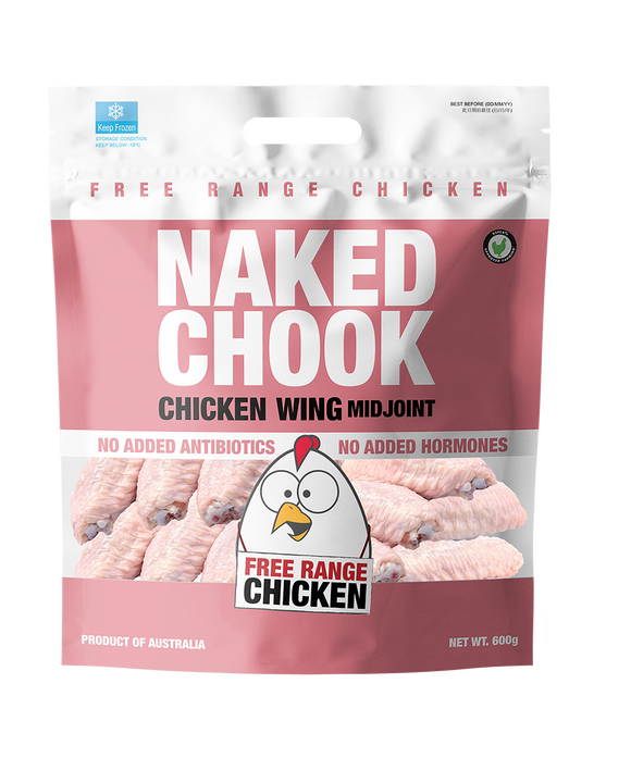 <transcy>Naked Chook Free Range Chicken
Mid-Joint Wing 600g (Frozen -18℃)</transcy>